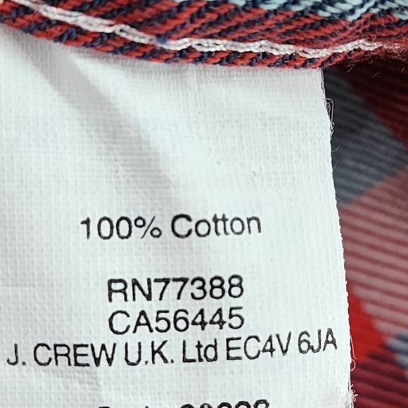 J. Crew Men's 100% Cotton Heavyweight Flannel Button Front Pocket Shirt - XL - Picture 6 of 6